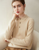 Cashmere Slim-Fit Collared Sweater