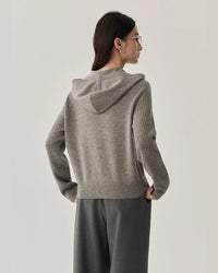 Sheep Wool Hooded Knit Pullover Sweater
