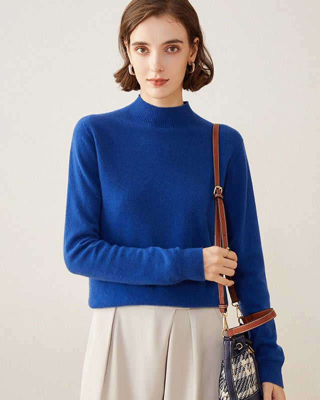 Semi-Turtleneck 100% Cashmere Sweater