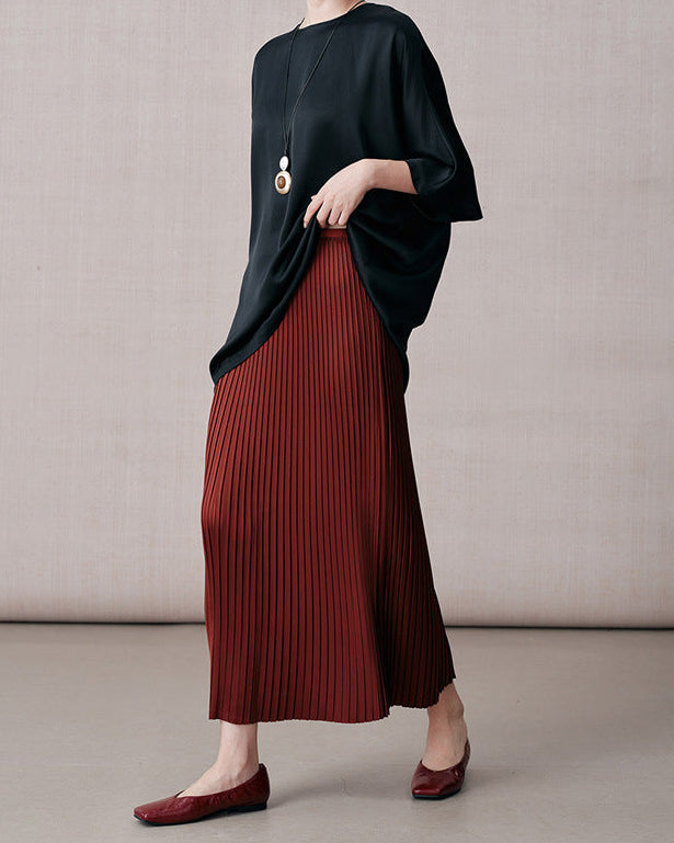 Elegant A-Line Pleated Skirt