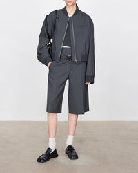 Casual Double-Waisted Five-Quarter Shorts