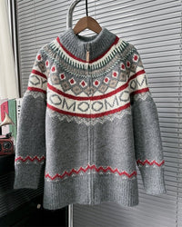 Vintage Jacquard Christmas Cardigan Sweater