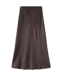 Bias-Cut Draped Fishtail Skirt