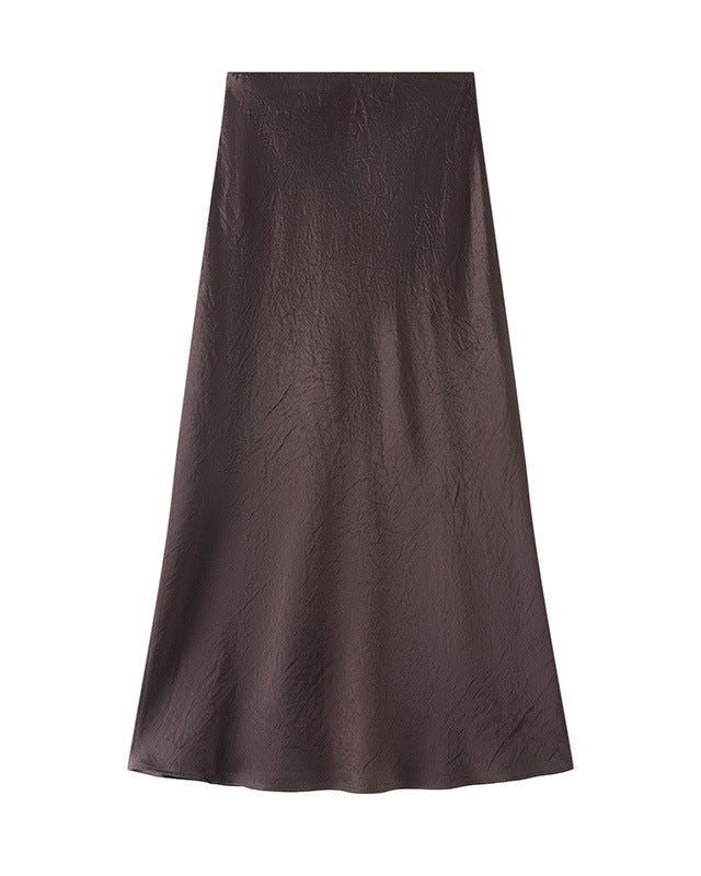 Bias-Cut Draped Fishtail Skirt