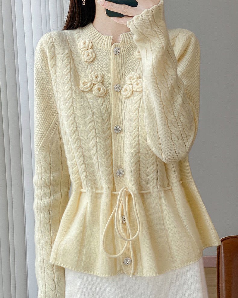 Pure Wool Button Cardigan Sweater