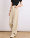 Casual High-Waisted Straight-Leg Pants