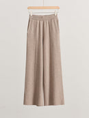 Wool Straight Leg Casual Trousers