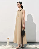 New Loose-Fit Sleeveless Silk Dress
