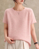 Crew Neck Versatile Casual Knit Sweater