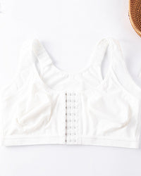 Front-Closure Mesh Wide-Strap Bra