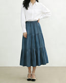 High-Waisted Loose-Fit Slimming A-Line Skirt