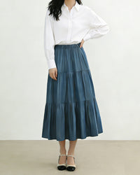 High-Waisted Loose-Fit Slimming A-Line Skirt