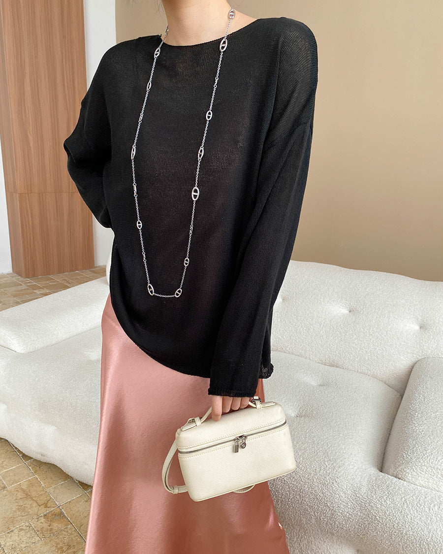 Crew Neck Sun Protection Knitwear