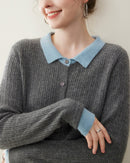Cashmere Cardigan Collar Sweater
