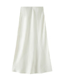 Bias-Cut Draped Fishtail Skirt