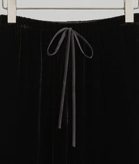 High-Waisted Wide-Leg Silk Velvet Pants
