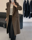 Long Double-Faced Wool Overcoat