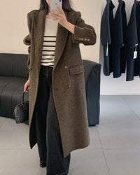 Long Double-Faced Wool Overcoat