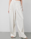High-Waisted Striped Casual Wide-Leg Pants