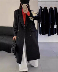 Long Double-Faced Wool Overcoat