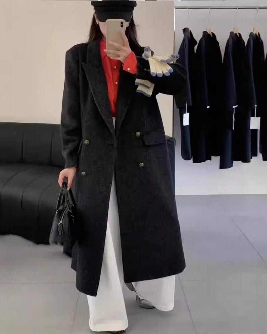 Long Double-Faced Wool Overcoat