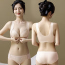 Front-fastening push-up bra to minimize side breast tissue