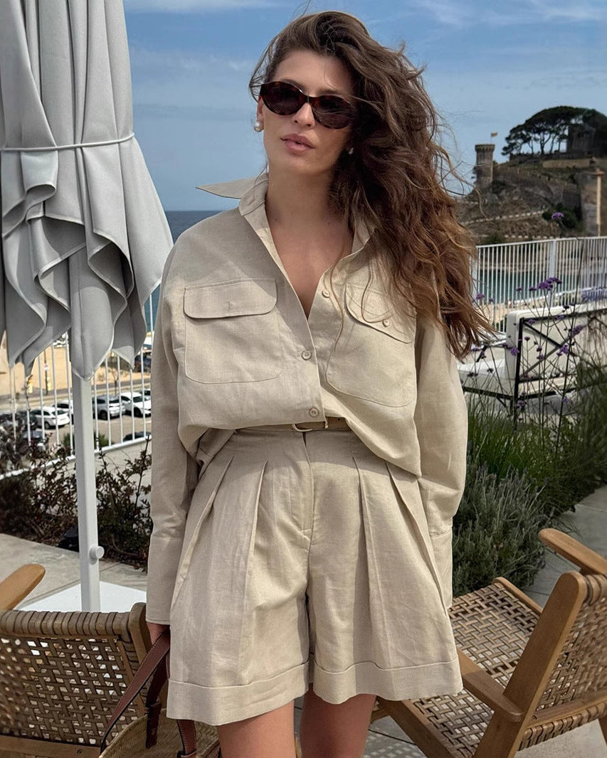 Cotton Loose-Fitting Breathable Casual Suit