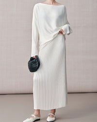 Elegant A-Line Pleated Skirt