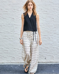 Tencel Linen Loose Straight-Leg Pants
