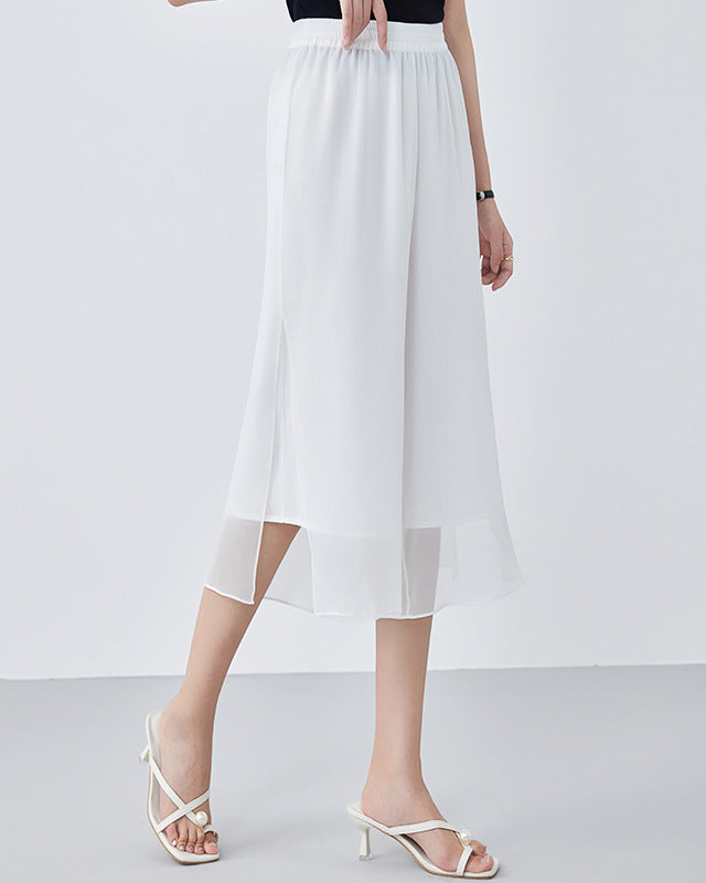 Double-Layered High-Waisted Loose Casual Pants