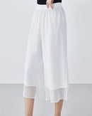 Sheer Layered Culottes | Effortless Minimalist Elegance
