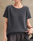 Crew Neck Versatile Casual Knit Sweater