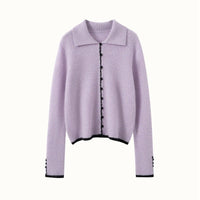Cashmere Button-Down Knitted Chanel-Style Sweater