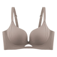 Wire-free push-up lift and seamless bra