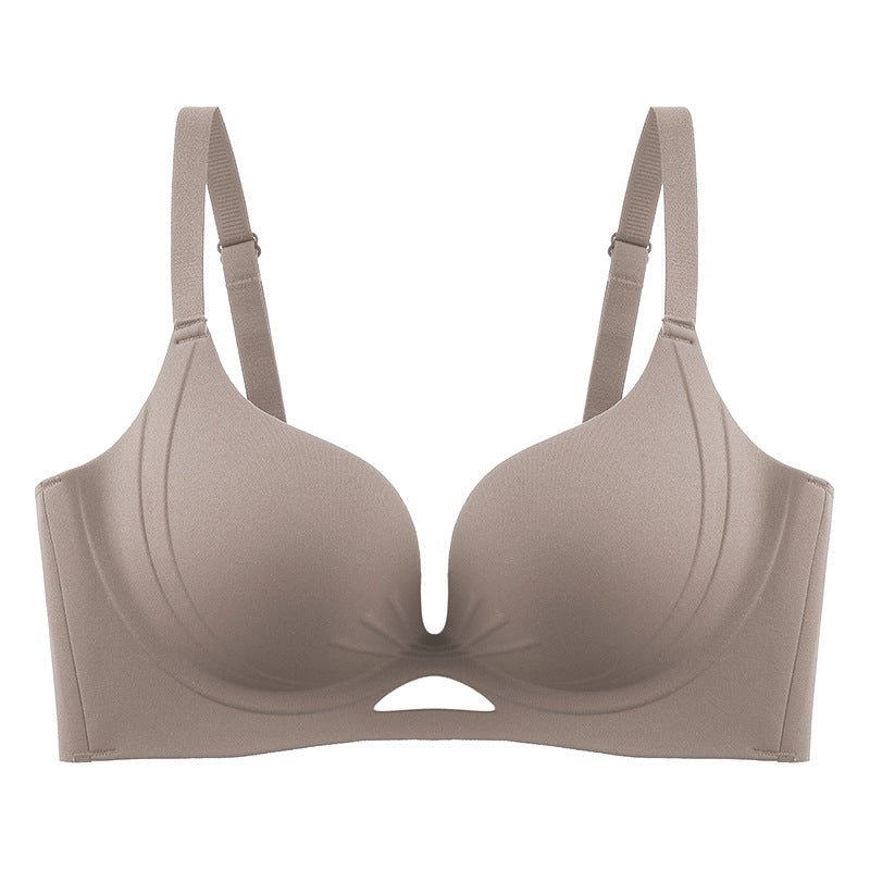 Wire-free push-up lift and seamless bra