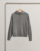 Sheep Wool Hooded Knit Pullover Sweater
