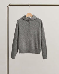 Sheep Wool Hooded Knit Pullover Sweater
