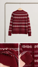 Retro Elegant Sheep Wool Knit Cardigan