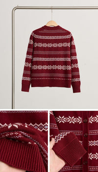 Retro Elegant Sheep Wool Knit Cardigan