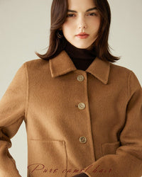 Camel Hair & Cashmere Chanel-Style Coat