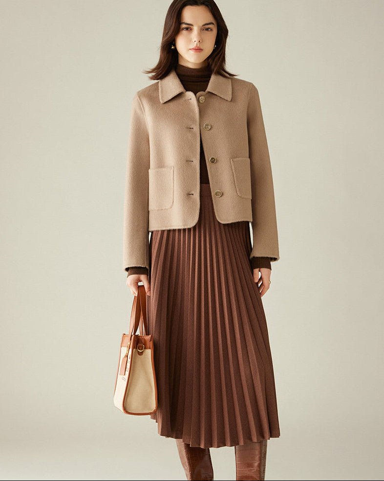 Camel Hair & Cashmere Chanel-Style Coat