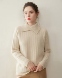 Cashmere Irregular Turtleneck Sweater