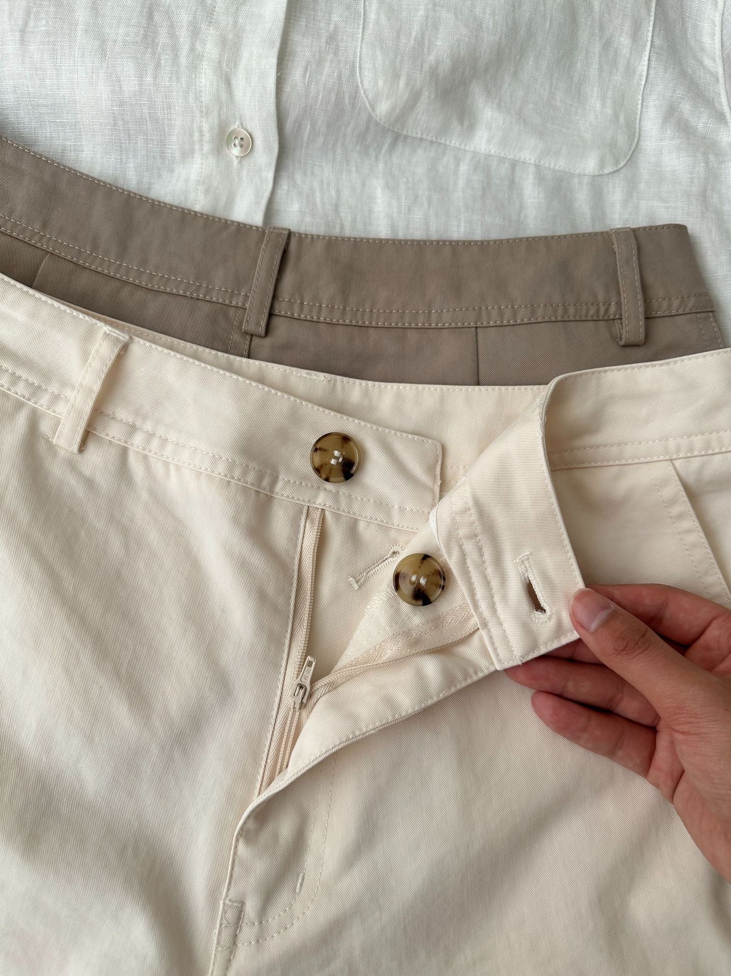 Pure Cotton High-Waisted Casual Shorts