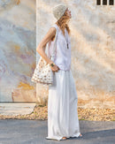 Relaxed Linen Drawstring Wide-Leg Pants