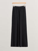 Wool Straight Leg Casual Trousers