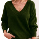 Loose V-Neck Versatile Knit Sweater