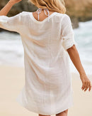 Cotton-Linen Beach Cover-Up