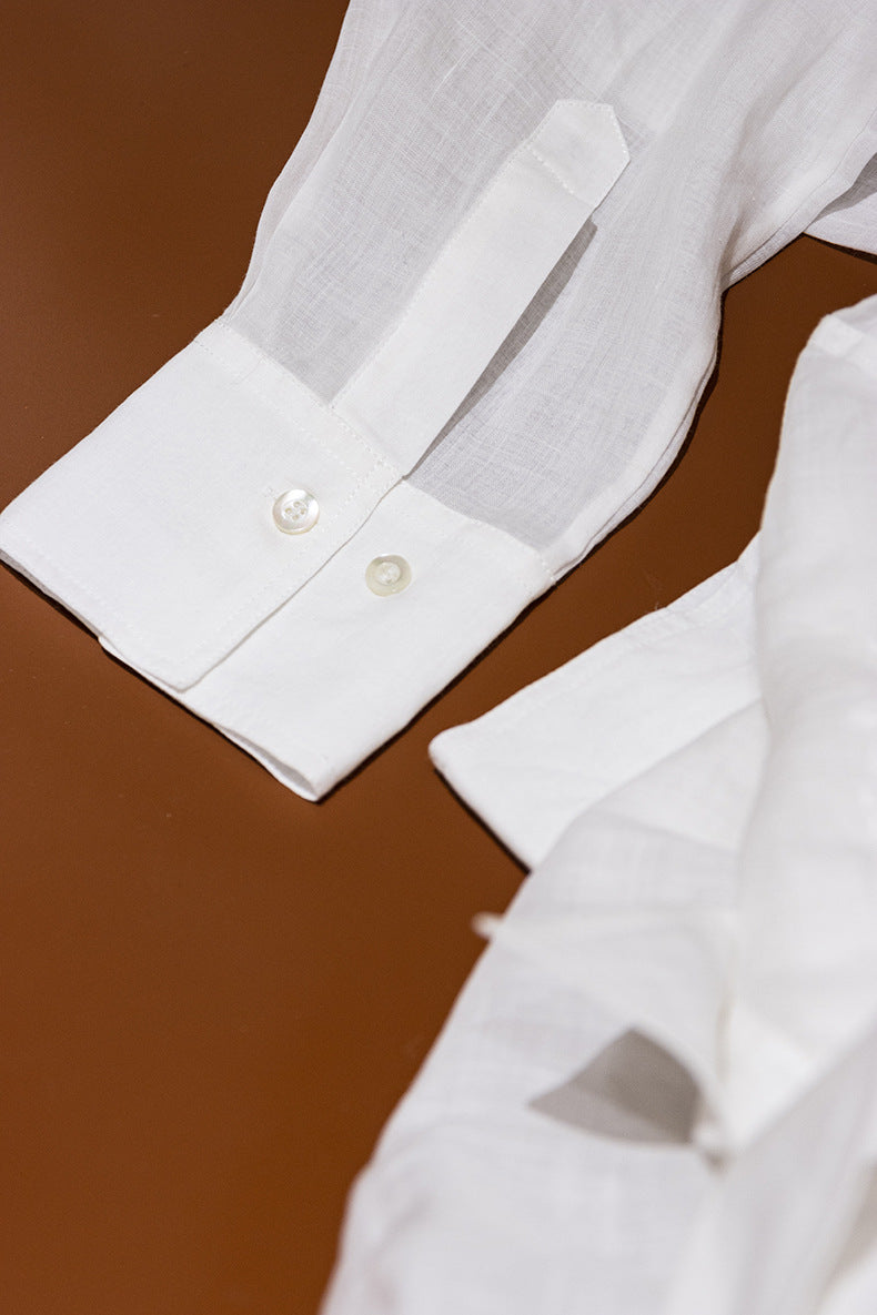 Exquisite Beaded Ramie Shirt