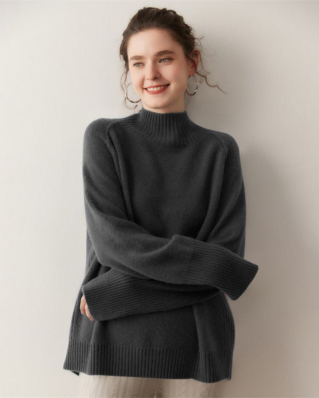 Cashmere Turtleneck Raglan Sleeve Sweater
