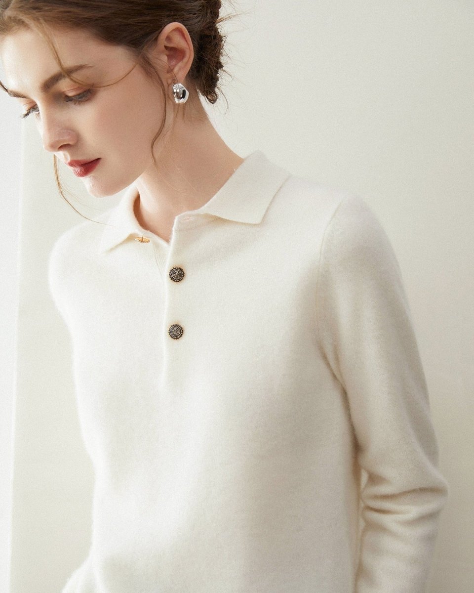 Cashmere Slim-Fit Collared Sweater